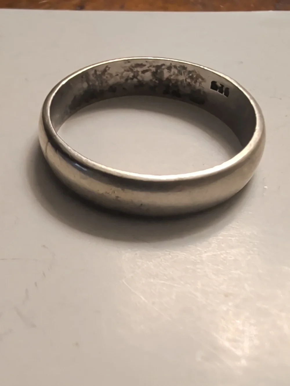 Sterling Silver 925 wedding band ring size 12 unisex silver ring vintage